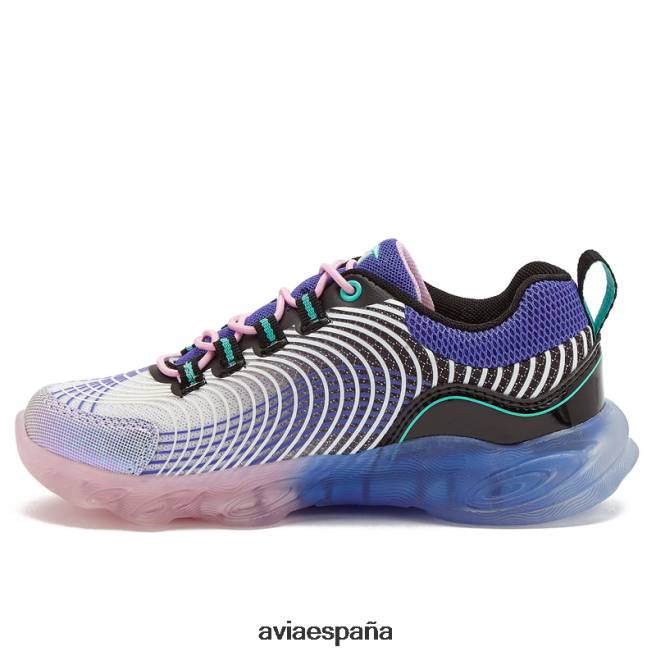 Avia chica avi-encender DVTT66104 blanco/morado oscuro iluminar las zapatillas de deporte