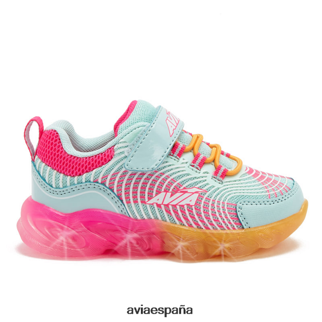 Avia chica niño pequeño avi-ignite DVTT66106 azul claro/naranja iluminar las zapatillas de deporte