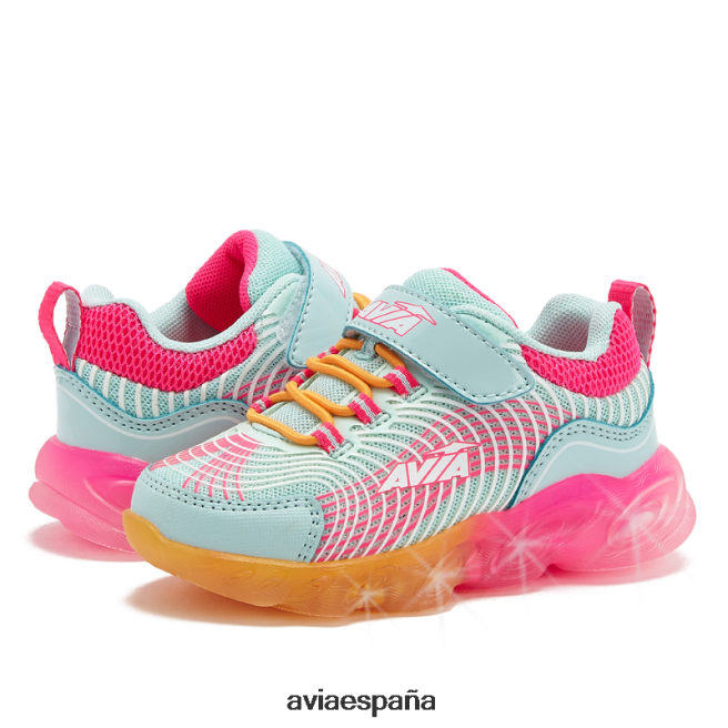 Avia chica niño pequeño avi-ignite DVTT66106 azul claro/naranja iluminar las zapatillas de deporte