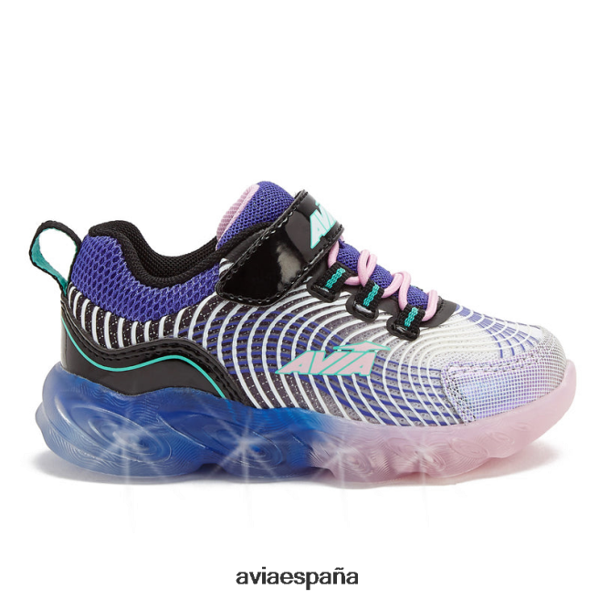 Avia chica niño pequeño avi-ignite DVTT66107 blanco/morado oscuro iluminar las zapatillas de deporte