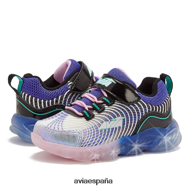 Avia chica niño pequeño avi-ignite DVTT66107 blanco/morado oscuro iluminar las zapatillas de deporte