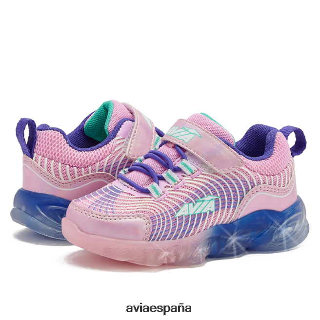 Avia chica niño pequeño avi-ignite DVTT66108 rosa claro/verde azulado iluminar las zapatillas de deporte