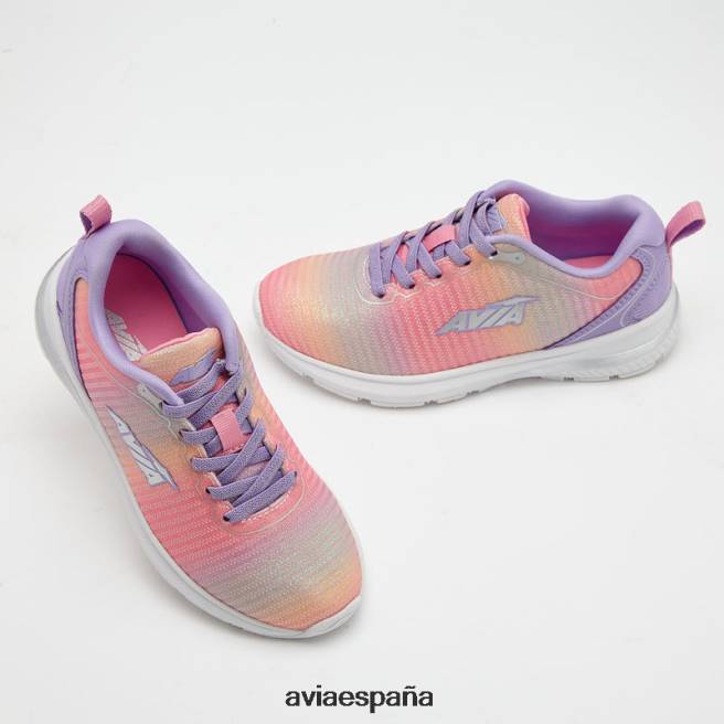 Avia chica avi-factor 2.0 DVTT66100 multicolor/morado claro/rosa oscuro resbalón en las zapatillas de deporte