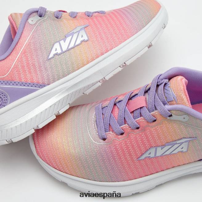 Avia chica avi-factor 2.0 DVTT66100 multicolor/morado claro/rosa oscuro resbalón en las zapatillas de deporte