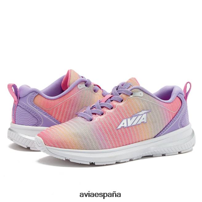 Avia chica avi-factor 2.0 DVTT66100 multicolor/morado claro/rosa oscuro resbalón en las zapatillas de deporte