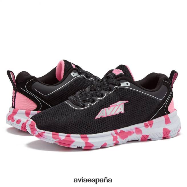 Avia chica avi-factor 2.0 DVTT6698 negro/rosa claro/gris plata resbalón en las zapatillas de deporte