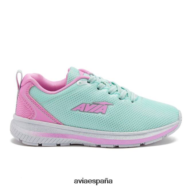 Avia chica avi-factor 2.0 DVTT6699 verde azulado/rosa claro/gris plateado resbalón en las zapatillas de deporte