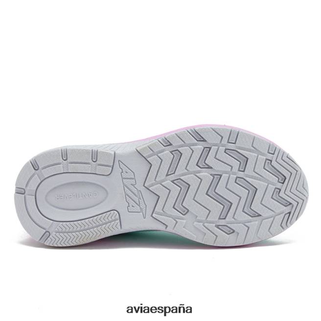 Avia chica avi-factor 2.0 DVTT6699 verde azulado/rosa claro/gris plateado resbalón en las zapatillas de deporte