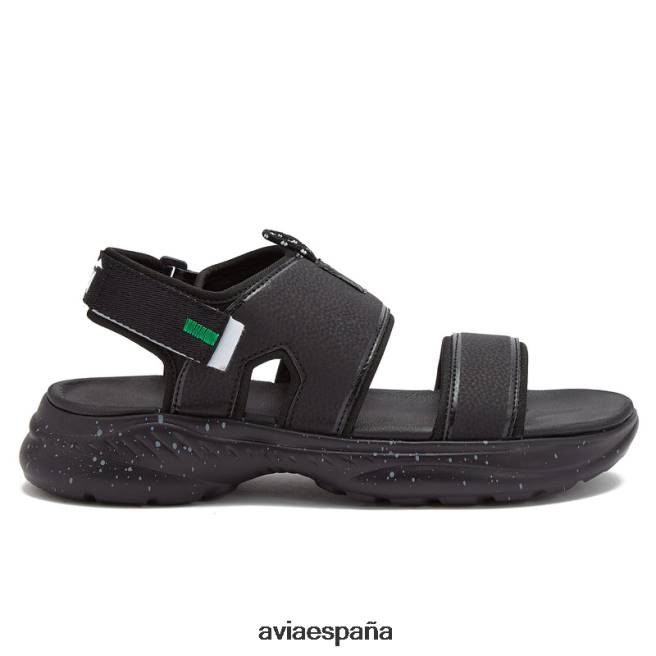 Avia hombres sandalias avi-atlantic DVTT6677 negro/molduras blancas/verde claro sandalias casuales