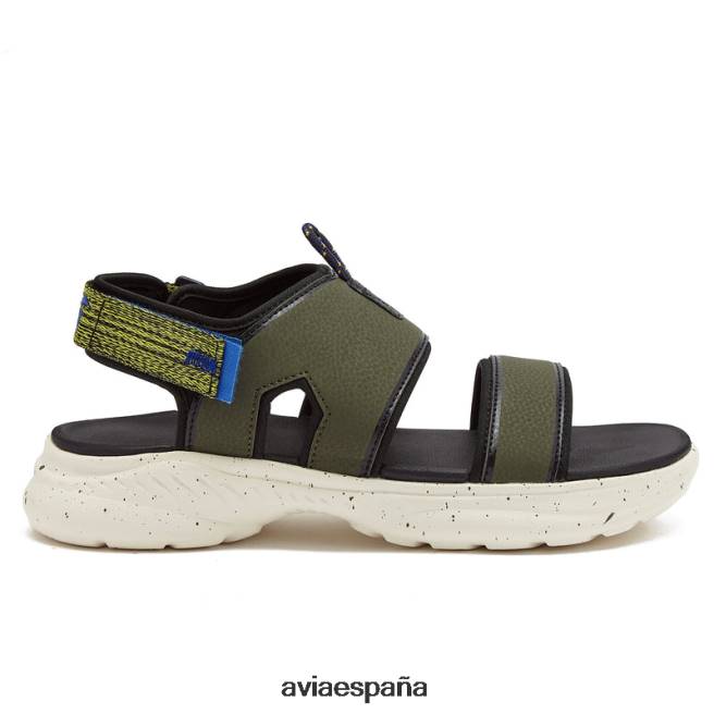 Avia hombres sandalias avi-atlantic DVTT6678 verde oscuro/negro/amarillo sandalias casuales