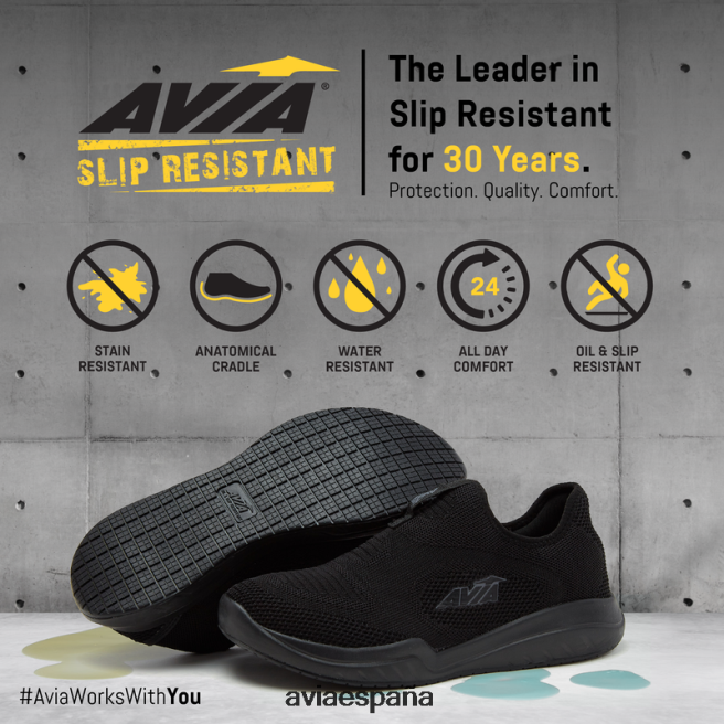 Avia mujer avi-brisa de punto sr DVTT6643 negro/gris oscuro anti-deslizante