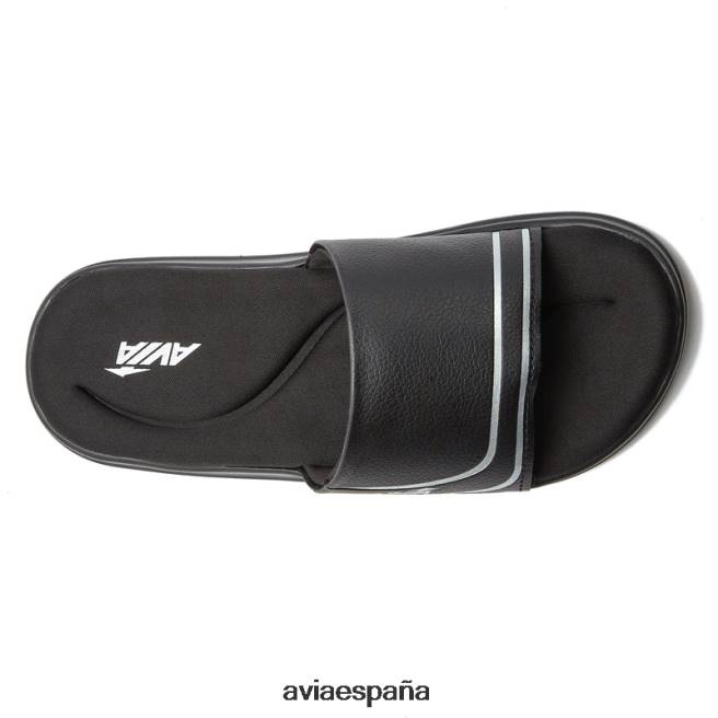 Avia mujer toboganes de espuma avi-memory DVTT6644 negro/gris plata diapositivas