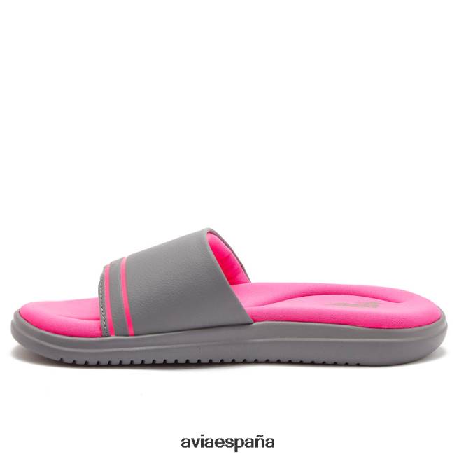 Avia mujer toboganes de espuma avi-memory DVTT6645 gris medio/rosa oscuro diapositivas