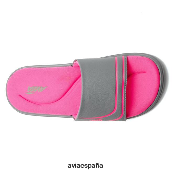 Avia mujer toboganes de espuma avi-memory DVTT6645 gris medio/rosa oscuro diapositivas