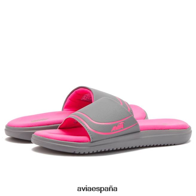 Avia mujer toboganes de espuma avi-memory DVTT6645 gris medio/rosa oscuro diapositivas