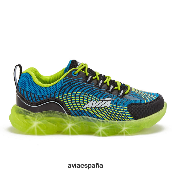 Avia chico avi-encender DVTT6685 negro/verde claro iluminar las zapatillas de deporte