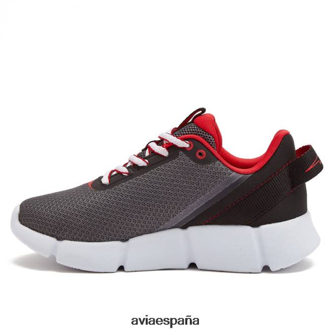 Avia chico avi-blitz DVTT6691 gris oscuro/molduras negras/rojo zapatillas deportivas