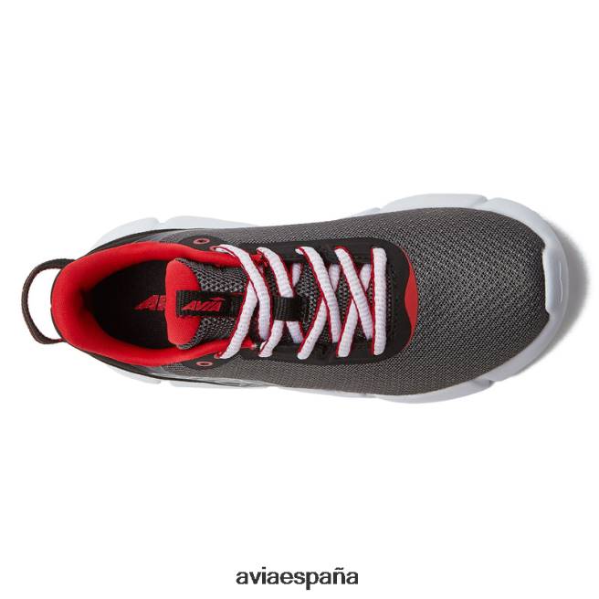 Avia chico avi-blitz DVTT6691 gris oscuro/molduras negras/rojo zapatillas deportivas